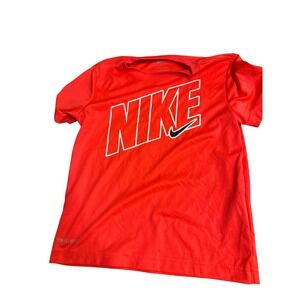 Nike Dri-FIT Kids Red T-Shirt Athletic Top Activewear